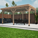 Douglas overkapping 300x500cm met overstek Verando